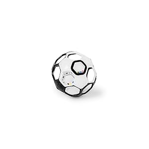 Bright Stars, Oball Grippin' Goals, Pelota sonajero de fútbol con tecnología Oball - Blanco y negro, juguete fácil de agarrar para recién nacidos y mayores