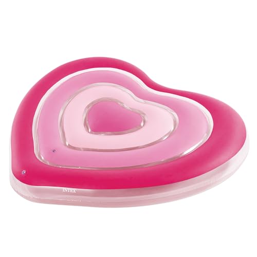 🔥 STARKER PREIS (-58%) Intex 58727EU - Aufblasbare Luftmatratze Herz, Vinyl, Rosa, 155x135x25 cm