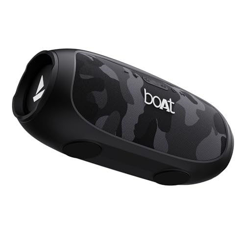 boAt Stone 1800 Bluetooth Speaker w/ 90 W RMS Sound, RGB LEDs, EQ Modes, IPX6,BT v5.3,Multi- Compatibility– Aux&USB, Playback time Up to 5 Hours & Typ