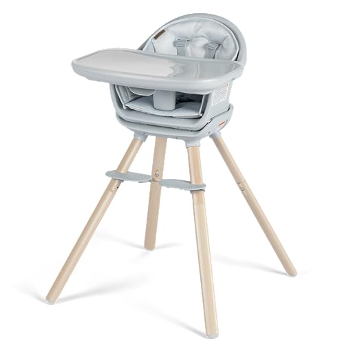 Maxi-Cosi Moa 8-in-1 High Chairs for Babies and Toddlers, Machine Washable Infant High Chair, Compact, Convertible High Chair Lightweight Design, Classic Slate