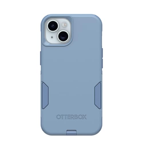 OtterBox iPhone 16e, 15, 14, & 13 Commuter Series Case - Crisp Denim (Blue), Slim & Tough, Pocket-Friendly, with Port Protection