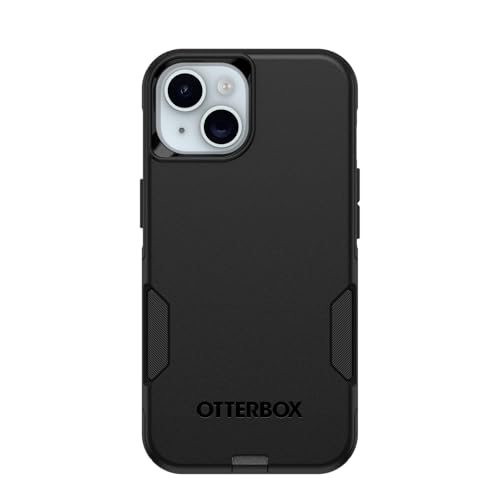 OtterBox iPhone 16e, 15, 14, & 13 Commuter Series Case - Black, Slim & Tough, Pocket-Friendly, with Port Protection