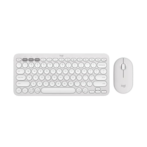 Logitech Pebble 2 Combo, Wireless Keyboard and Mouse, Quiet and Portable, Customisable, Logi Bolt, Bluetooth, Easy-Switch for Windows, macOS, iPadOS, 