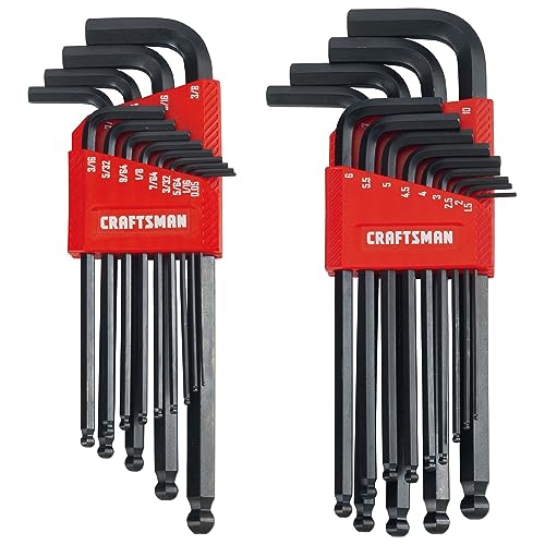 CRAFTSMAN Ball End Hex Key Set SAE/MM 26 Piece CMHT26009