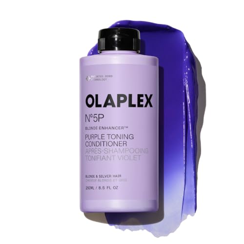 Olaplex Nº.5P Blonde Enhancer Purple Toning Conditioner: Neutralizes Brassiness & Strengthen | Repairs Damages & Hydrates Hair | For Coily, Curly, Straight, and Wavy, 250 mL / 8.5 Fl. Oz.