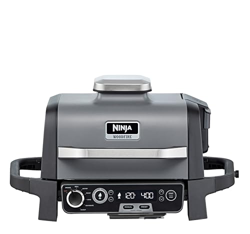 Ninja Woodfire 7-in-1 Electric BBQ Grill & Smoker, Includes Air Fryer Function & Smart...