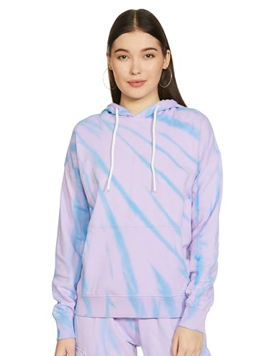 Amazon Brand - Symbol Women Cotton Hooded Relaxed Fit Sweatshirt (Tie-Dye | Pullover) (Available in Plus Sizes)