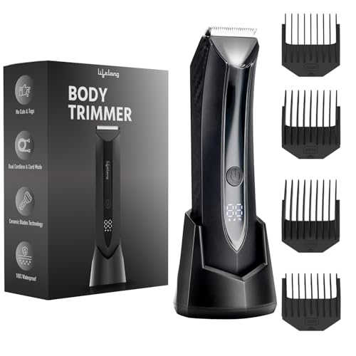 Full Body Trimmer for Men All in One | Skin Safe Body Groomer, Private Parts & Ball Trimmer for Men |Waterproof Electric Shaver| Grooming Kit with Doc