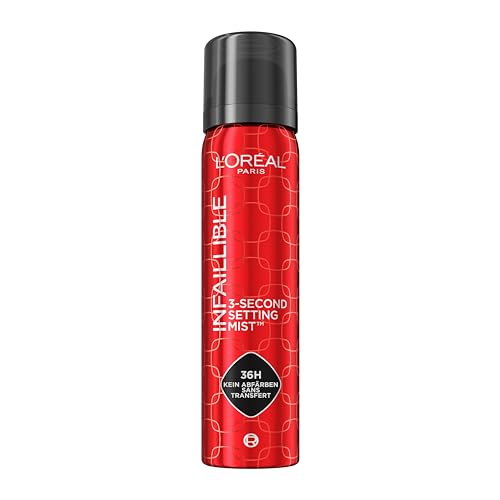 L'Oréal Paris - Spray Fixateur de Maquillage - Waterproof - Sans Transfert - Formule Légère - Non Collant - Résistant à l'Eau et à la Transpiration - Tenue Jusqu'à 36h - Infaillible - 75 ml