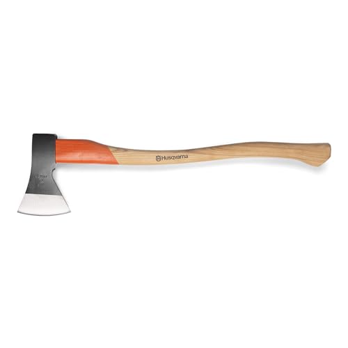 Husqvarna 27-Inch Felling Axe with Ash Wood Handle and Forged Steel Axe Head, Includes Durable Cover