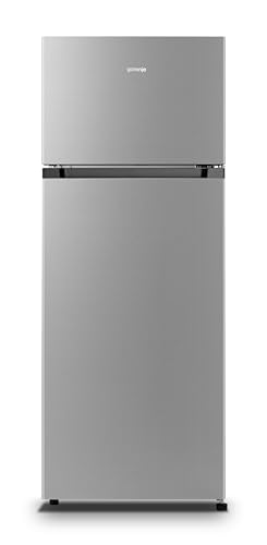 (-27%) Gorenje RF414EPS4 Doppeltürkühlschrank mit Gefrierteil oben, 165 Liter Kühleil, 41 Liter Gefrierteil, LED Innenbeleuchtung, Energieeffizienzklasse E, 143,6cm x 55cm, Edelstahl-Look