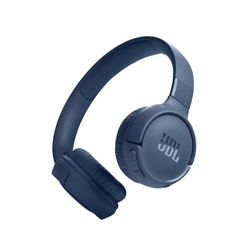 JBL Tune 520BT - Wireless On-Ear Headphones, Up to 57H Battery Life and Speed Charge, Lightweight, Comfortable and Foldable Design, Hands-Free Calls with Voice Aware (Blue)