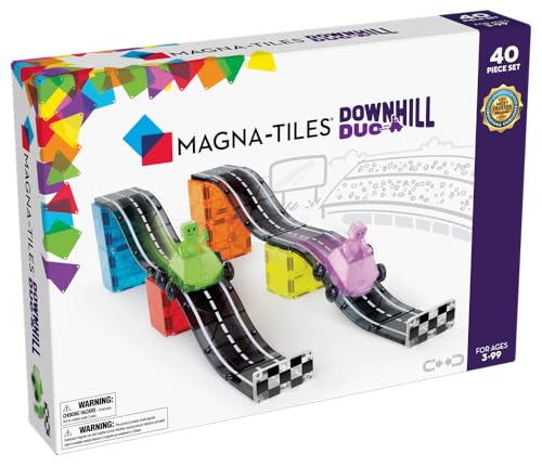 MAGNA-TILES Downhill Duo 40-Piece Magnetic Construction Set, The Original Magnetic Building Brand