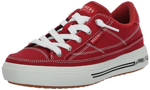 Skechers Women's Arch Fit Arcade-Arcata Sneaker, Red, 7.5