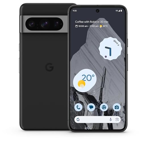 Google Pixel 8 Pro - Unlocked Android Smartphone with Telephoto Lens and Super Actua Display - 24-Hour Battery - Obsidian - 128 GB