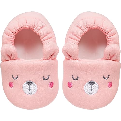 Pantufa Urso Rosa - 18 A 24 Meses