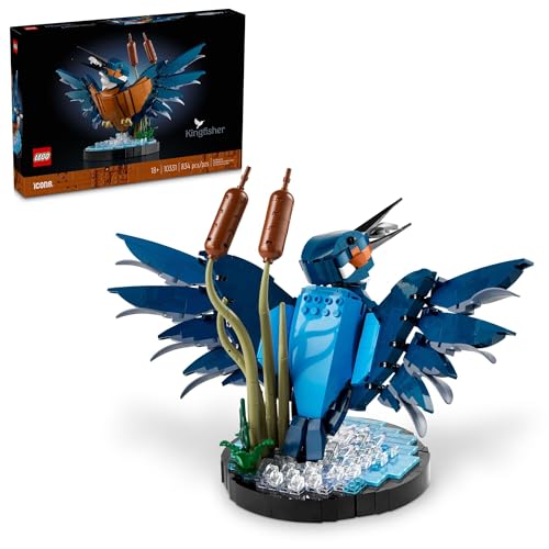 LEGO Icons Kingfisher Building Set - Detailed Model Set for Adults, 18+ - Collectible, Relaxing Activity for Bird Lovers - Gift for Men & Women - 10331