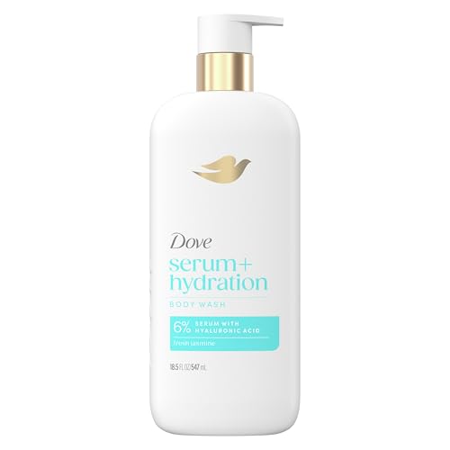 Dove Serum Body Wash Hydration Boost actively drenches dry skin with Hyaluronic Acid Serum 18.5 Fl Oz
