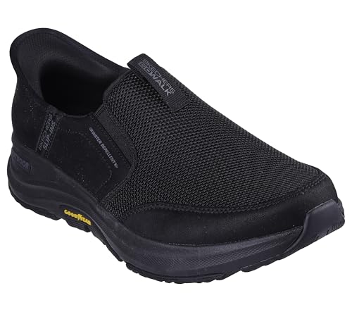 Skechers Men's Hands Free Slip-ins Go Walk Outdoor-Andes II Sneaker, Black/Black, 9.5