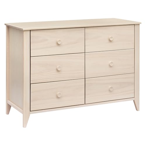 Babyletto Sprout 6-Drawer Dresser for Kids Bedroom - Baby Dresser for Nursery - Double Chest of Drawers for Boys and Girls - GREENGUARD Gold Certified Wood Dresser for Living Room - Washed Natural