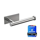 Ibergrif MK34052 Portarrollos Baño Autoadhesivo, Soporte Colgador, Acero Inoxidable, Redondo, Cepillado
