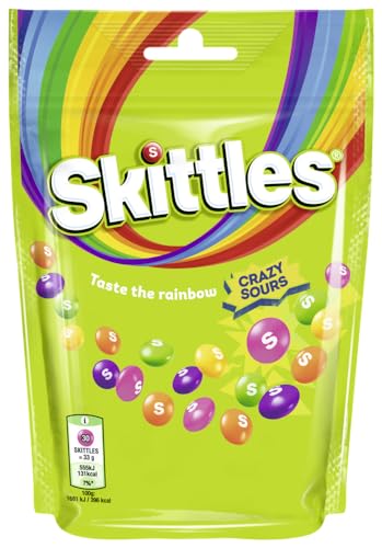 (-18%) Skittles Crazy Sours, saure vegane Kaubonbons, 15er Pack, 15 x 136 g