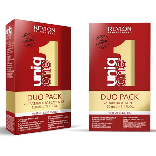 Revlon Professional Duopack UniqOne Clássico Tratamento Capilar, 2 Protetores Térmicos 10 em 1 I Hidratação Profunda I S...