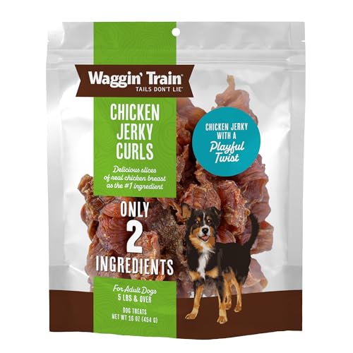 Waggin' Train Chicken Jerky Curls Limited Ingredient, High Protein, Grain Free Dog Jerky Treat - 16 oz. Pouch