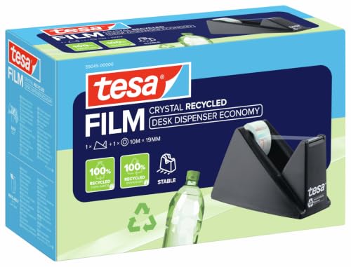 (-16%) tesa Tischabroller Easy Cut Economy mit 1 Rolle tesafilm Crystal Recycled