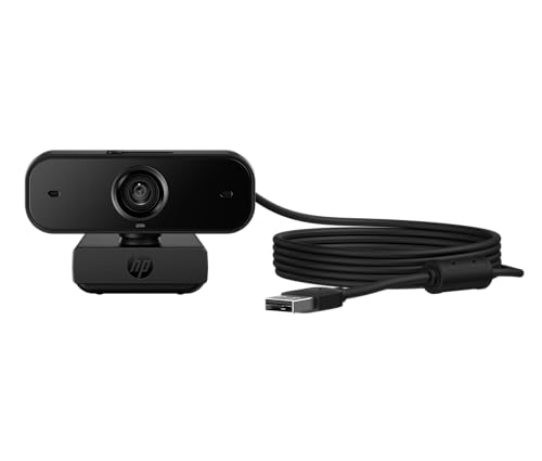 HP 430 FHD Webcam, 2MP, Portable Plug-and-Play Webcam with Dual mics and auto Adjustment