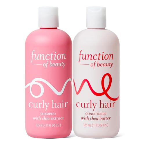 Function of Beauty Curly Hair Shampoo & Conditioner Base, 11 oz Each - Sulfate-Free, Formulated with Chia Extract to Define & Shape Curls & Shea Butter to Moisturize, Nourish & Enhance Natural Curls