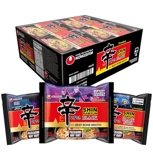 [Amazon] 농심 신라면 블랙 16팩 (Nongshim Shin Black, Pack of 16)