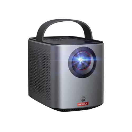 NEBULA Mars 3 Air GTV Projector - Netflix Officially Licensed, 400 ANSI-Lumen Brightness, Native 1080P, Dolby Digital Sound,150-Inch Picture, Built-In Battery for 2.5 Hours of Playtime Anywhere.