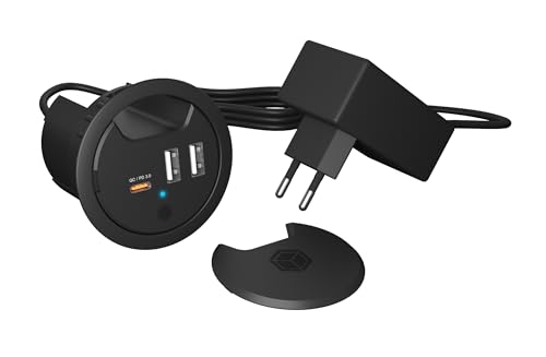 3,00€ Coupon! ICY BOX 3-Port Tischladegerät USB-A/-C schwarz IB-HUB1407