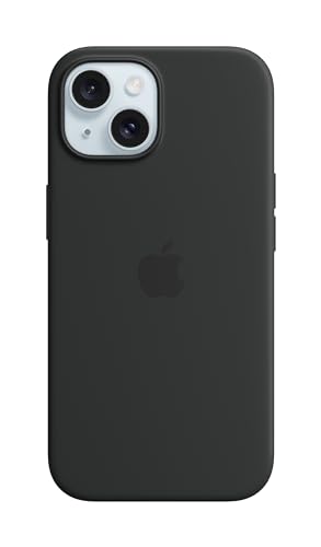 Apple Capa de silicone com MagSafe para iPhone 15 – Preto ​​​​​​​