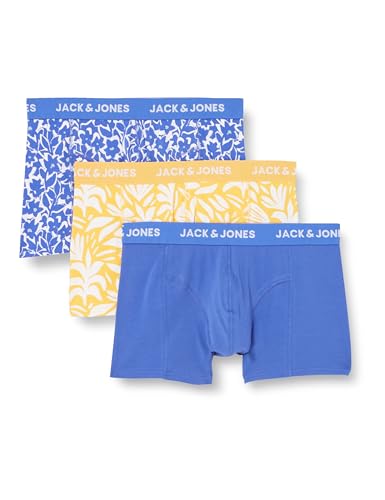 (-61%) JACK & JONES Herren Jacmarbella Trunks 3 Pack Boxershorts, Dazzling Blue/Pack:Daffodil - Dazzling Blue, S