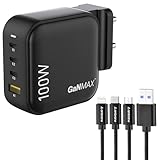 Ambrane 100W Charger Adapter 4 Ports 3 Type C 1 USB for iPhone Android