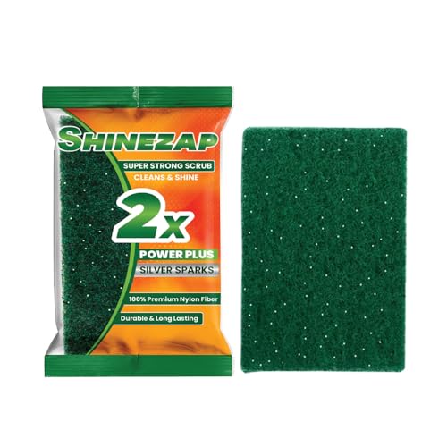 Silver scrub pad pack of 1| for Dishwashing| Ideal for Fast Clean, Long Life and tough, oily & Deep stain removal| Made with Enhanced grip & Durable|