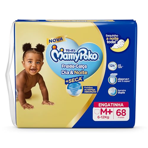 MamyPoko Fralda-Calça Dia&Noite M 68 Unidades