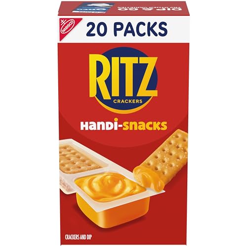 Handi-Snacks RITZ Crackers 'N Cheesy Dip Snack Packs, School Snacks, 20 Snack Packs