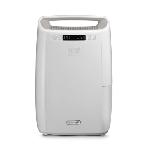 ⚡ BLITZDEAL (-52%) De’Longhi Tasciugo AriaDry Multi - Tragbarer Luftentfeuchter mit 3-fach-Filtersystem, 14L/Tag Feuchtigkeitsentzug, Wäschetrockner, Anti-Schimmel, Geringe Geräuschentwicklung, Weiß (DEXD214RF)
