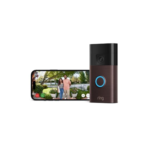 🔥 SELTEN SO GÜNSTIG (-51%) Zertifiziert und generalüberholt Ring Akku-Videotürklingel(Battery Video Doorbell)|WLAN-Videotürklingel-Sicherheitskamera,Selbstinstallation(in 5 Min)|mit eingebautem AkkuIPrivatsphäre-Einstellungen