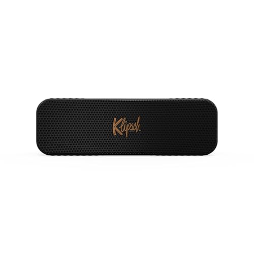 Klipsch The Detroit Portable Bluetooth Speaker with Dual 1" tweeters and 3" woofers, IP67 dust and Waterproof Rating, 20 Hours of Playtime for a Premium Live Concert Experience