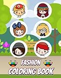 Fashion Coloring Book: Fun and Stylish Fashion and Beauty Coloring Book for Girls, Kids, Teens with 50+ Fabulous Fashion Style. to Stress Relief.