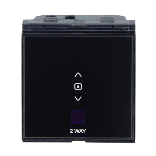 Lauritz Knudsen Electrical & Automation CB98030SK04 englaze Touch Switch 2 Way Black Glass With Up to 12 years Warranty | For Homes, Apartments, Comme