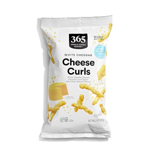 365 by Whole Foods Market, White Cheddar Cheese Curls, 7 Ounce
