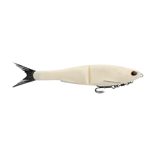 Berkley PowerBait® Nessie Glide Bait, Raw, 5 in, Fishing Bait with Irresistible Flavor, Soft Swimbait Ideal for Bass Fishing, Equipped with Fusion19 Hook