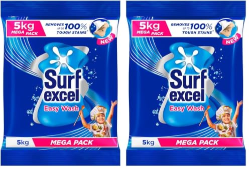 Surf Excel Easy Wash Detergent Powder - 5 Kg (Pack of 2)