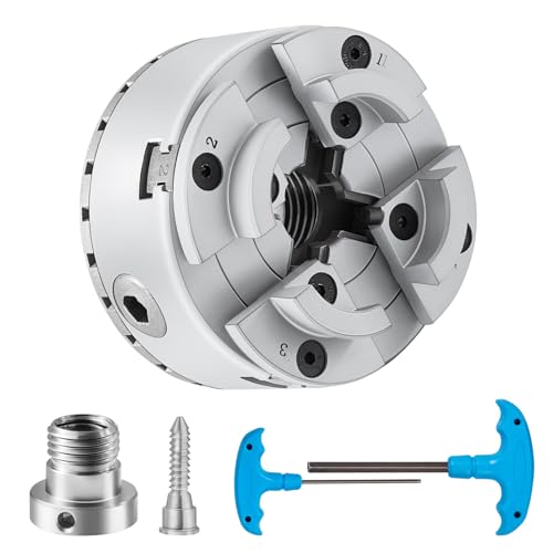 🔥 STARKER PREIS (-45%) VEVOR KP96 Drehbankfutter 4-Backen φ96mm Backenfutter aus 45# Klemmbereich 32–70mm Spannfutter-Innengewinde M33 x 3,5 TPI Drehbank Ausrichtungsgenauigkeit ≤0,3mm Drechselfutter Drehmaschinenfutter
