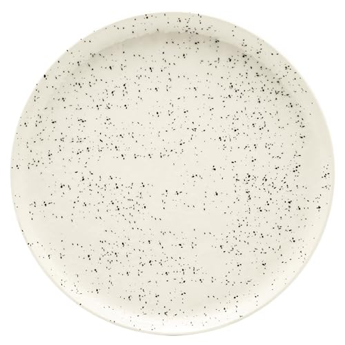 6 Pratos Raso 26 cm Flat Chuvisco | Formato Empilhável